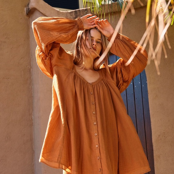 Free People Dresses & Skirts - Free People Orange Tunic